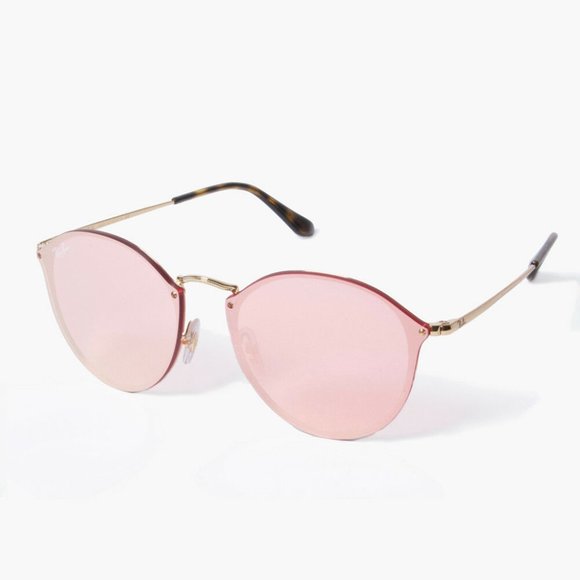 Ray Ban Accessories Nwt Rayban Blaze Round Pink Mirror Sunglasses Poshmark